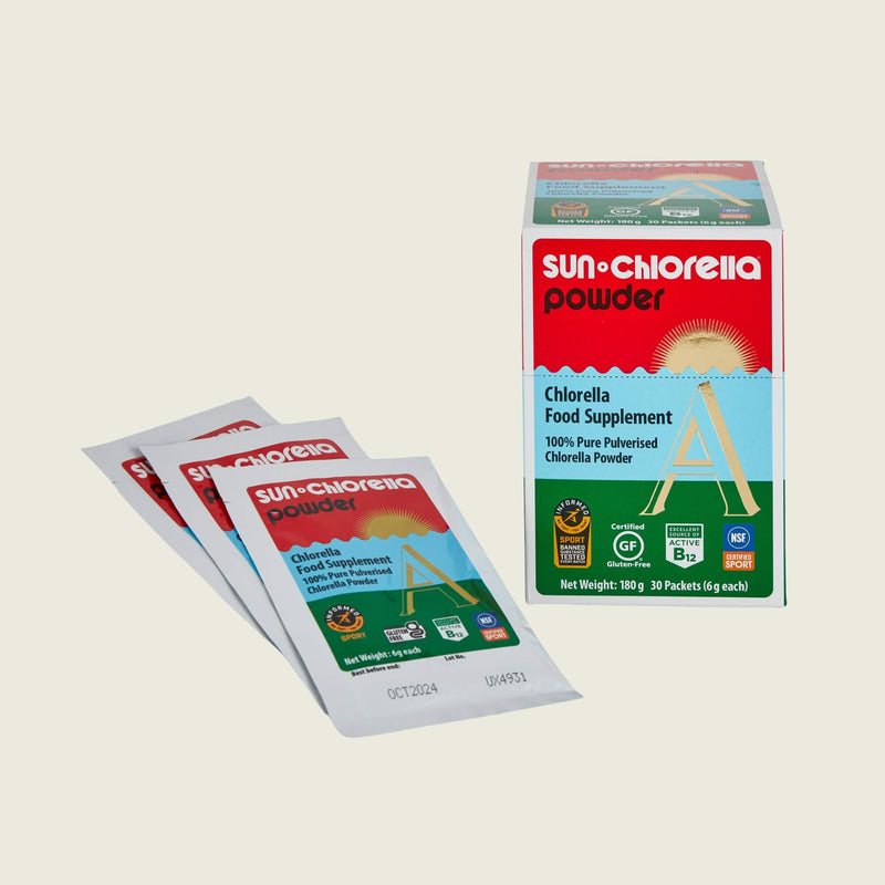 Sun Chlorella 'A' Powder 30 x 6g sachets-Sun Chlorella UK | Wholefood Supplements